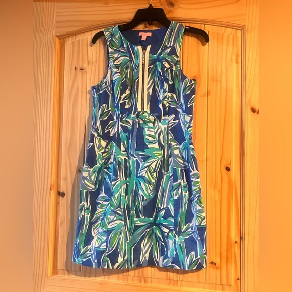 Lilly Pulitzer Penelope Shift Dress Blue Crush Bamboo - Picture 5 of 5
